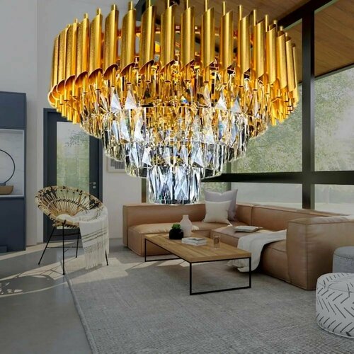 Люстра хрустальная подвесная BRUNO VENTO Lanbos/99001-550(GD)