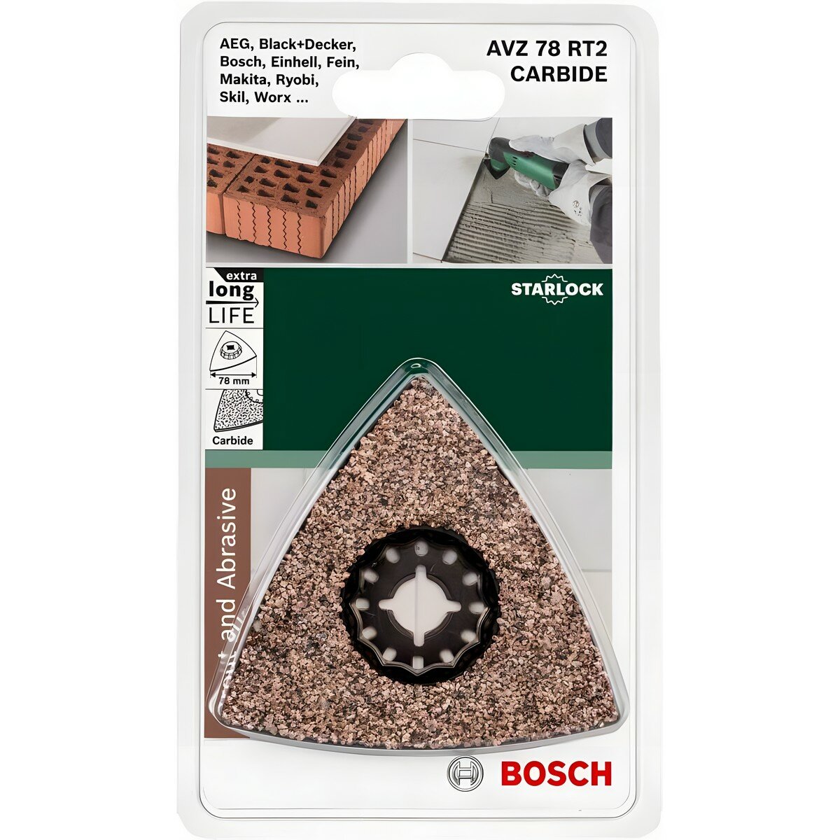 Пластина шлифовальная Carbide-RIFF AVZ 78 RT2 (1 шт.) BOSCH 2609256953