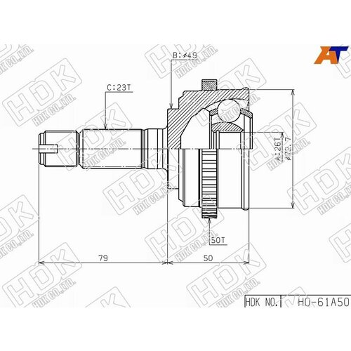 Шрус наружный HONDA LOGO D13B/GA3 96-01