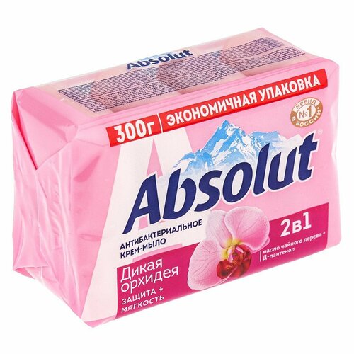 антибактериальное твердое мыло pharmaact 100г 3шт Absolut Мыло туалетное твердое, дикая орхидея, 4 шт/в уп