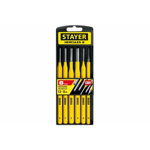 STAYER Hercules, 6 предметов, набор выколоток в пластиковом держателе, Professional (21077-H6)