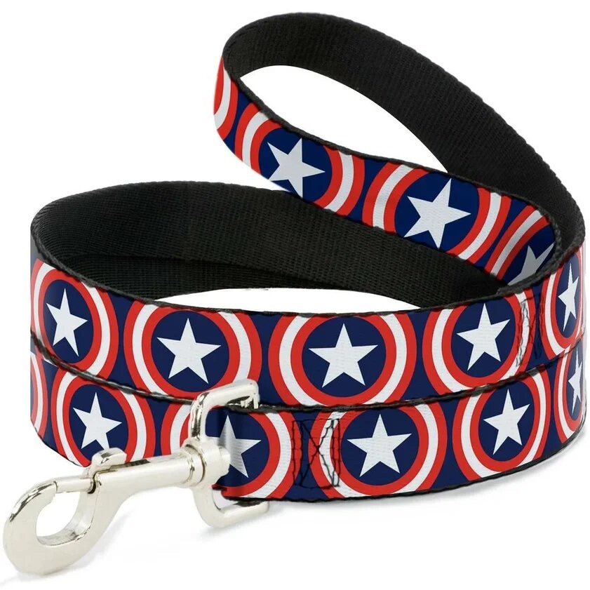 Buckle-Down поводок для собак "Капитан Америка" цвет синий 120см