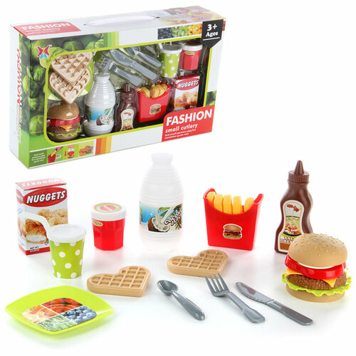 Игровой набор продуктов, фаст-фуд, хот-дог, картофель фри, Veld Co