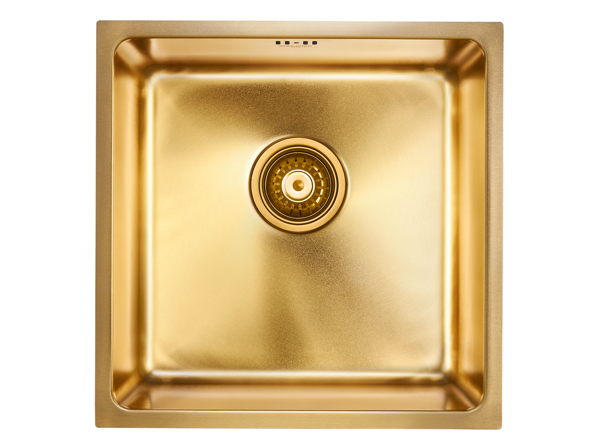 Мойка для кухни Paulmark Lassan, 440х440 мм, PVD покрытие, цвет брашированное золото, PM304444-BG