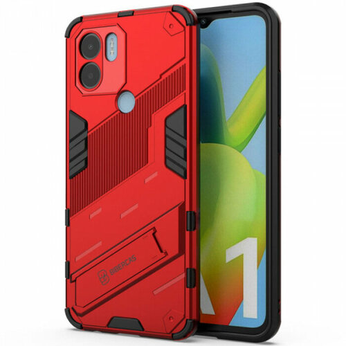 накладка силиконовая silicone cover для poco c51 xiaomi redmi a1 plus a1 xiaomi redmi a2 plus a2 пудровая Megatron Противоударный чехол-подставка для Xiaomi Redmi A1 Plus / A2 Plus / Poco C51 с защитой камеры