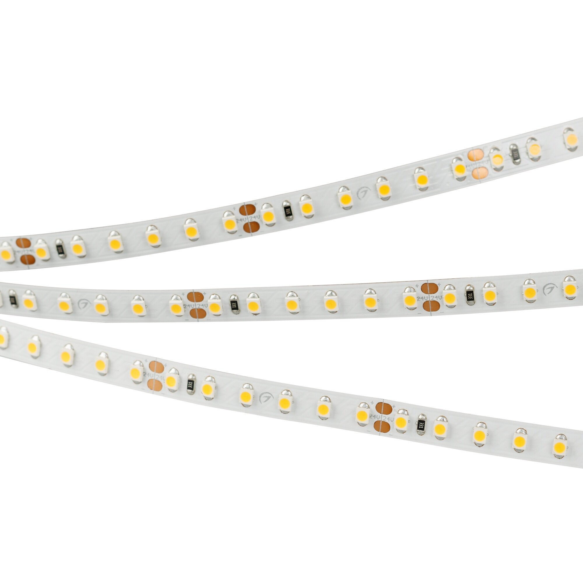 Светодиодная Лента RT 2-5000 24V Cool 8K 2x (3528, 600 LED, LUX) (Arlight, 9.6 Вт/м, IP20) 013747