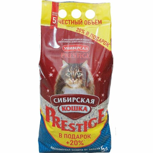 Наполнитель для кошачьего туалета Сибирская кошка - Универсал Prestige, 5 л, 1 шт