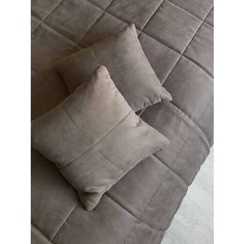 Декоративные подушки 35x35 см, 2 штуки, IRISHOME, серо-коричневые, гипоаллергенные, для сна и отдыха