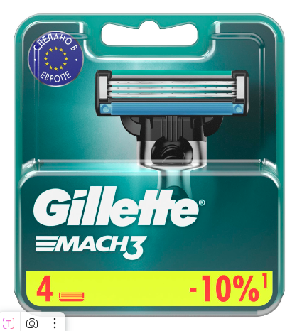 GILLETTE Mach 3 Сменные кассеты...