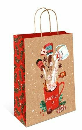 Пакет подарочный АВ 26х32 крафт