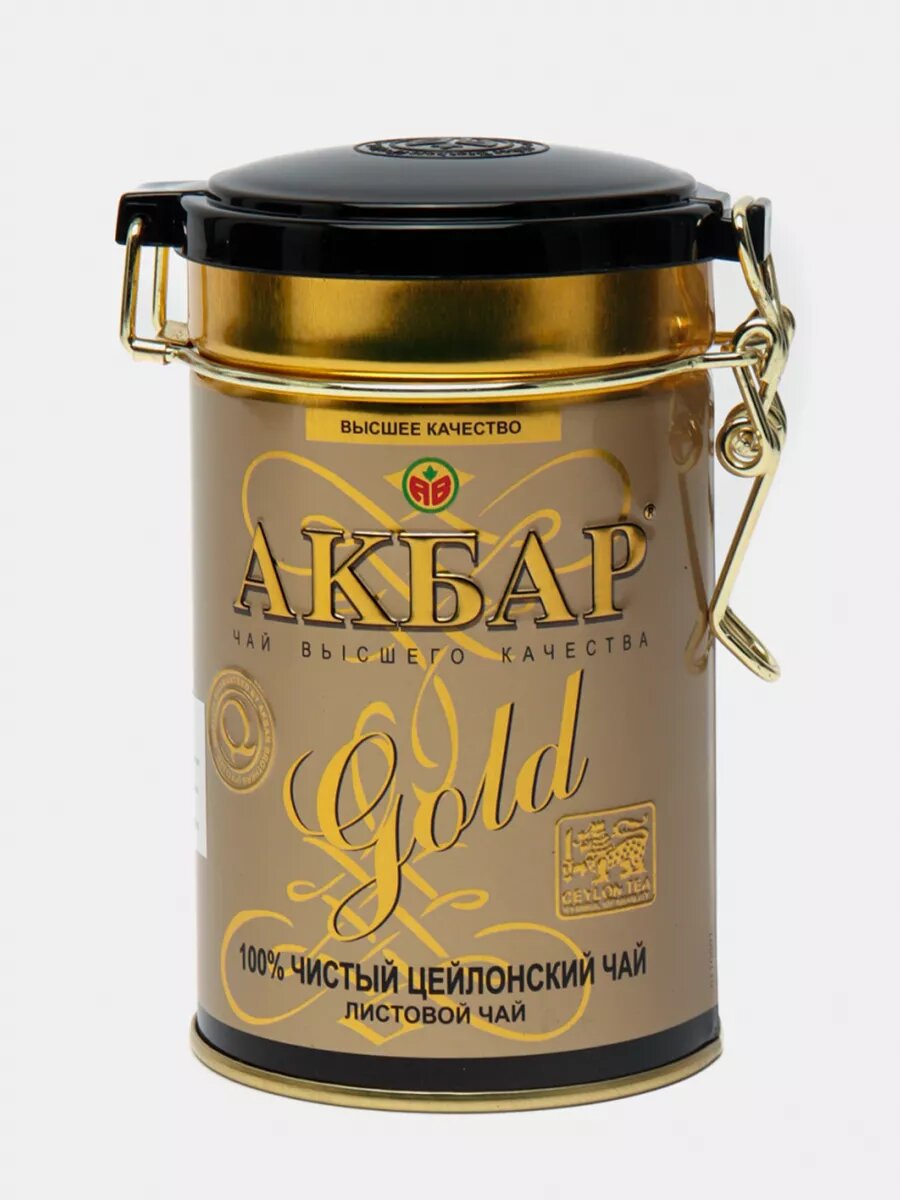 Цейлонский черный чай AKBAR "Gold Tea", высшего качества, листовой, 100 г