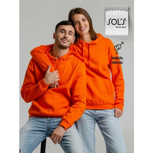 фото Толстовка sol's, размер m, , оранжевый
