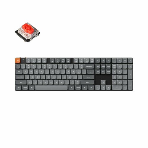 Беспроводная механическая ультратонкая клавиатура QMK Keychron K5 Max 108 клавиш Hot Swap RGB-подсветка Gateron Red Switch 19890₽