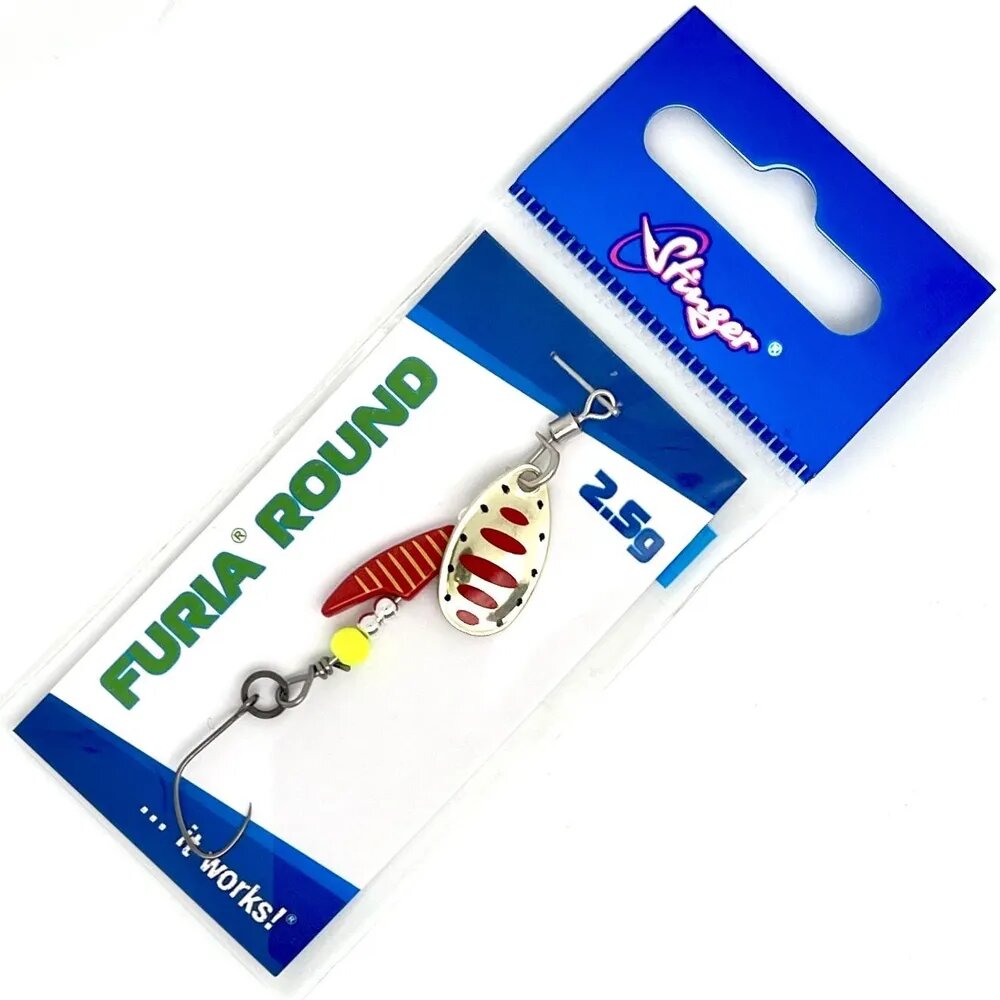 Блесна Stinger Furia Round #0 2,5гр #GR Для ловли форели — фото 1