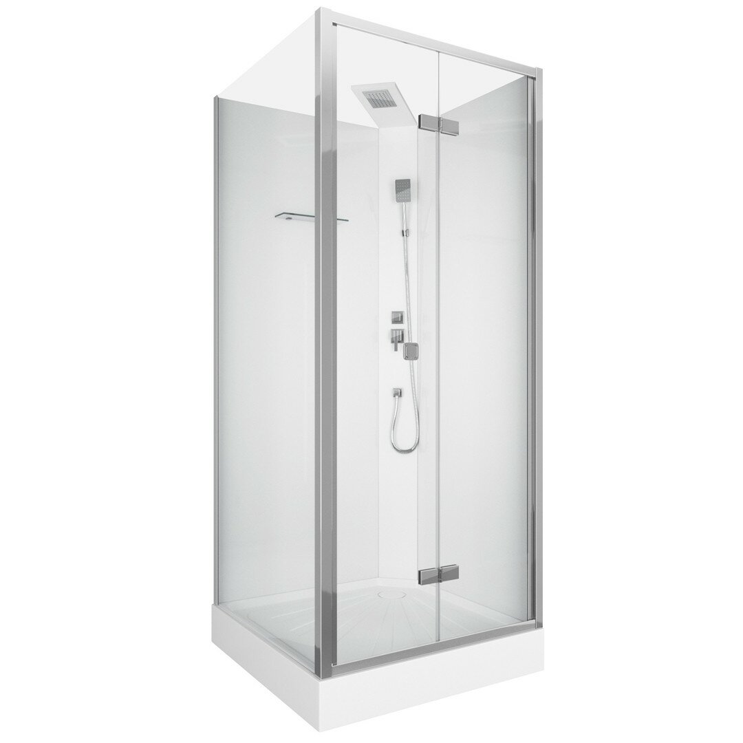 Душевая кабина CerutiSPA Cosima 90x90 низкий поддон, квадратная, серебристый