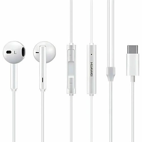 Наушники гарнитура с микрофоном Huawei CM33 USB Type-C белый 179400₽