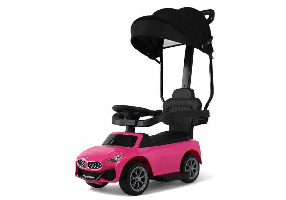 Толокар RiverToys Z005ZZ-B розовый машинка-каталка для детей музыкальный руль подсветка кожаное сиденье пластик
