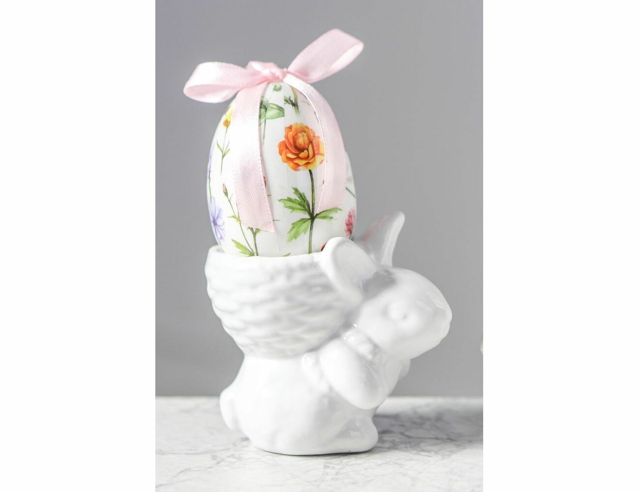 Подставка для яйца белый кролик гвин, керамика, 8х7 см, Koopman International ALX119200-2
