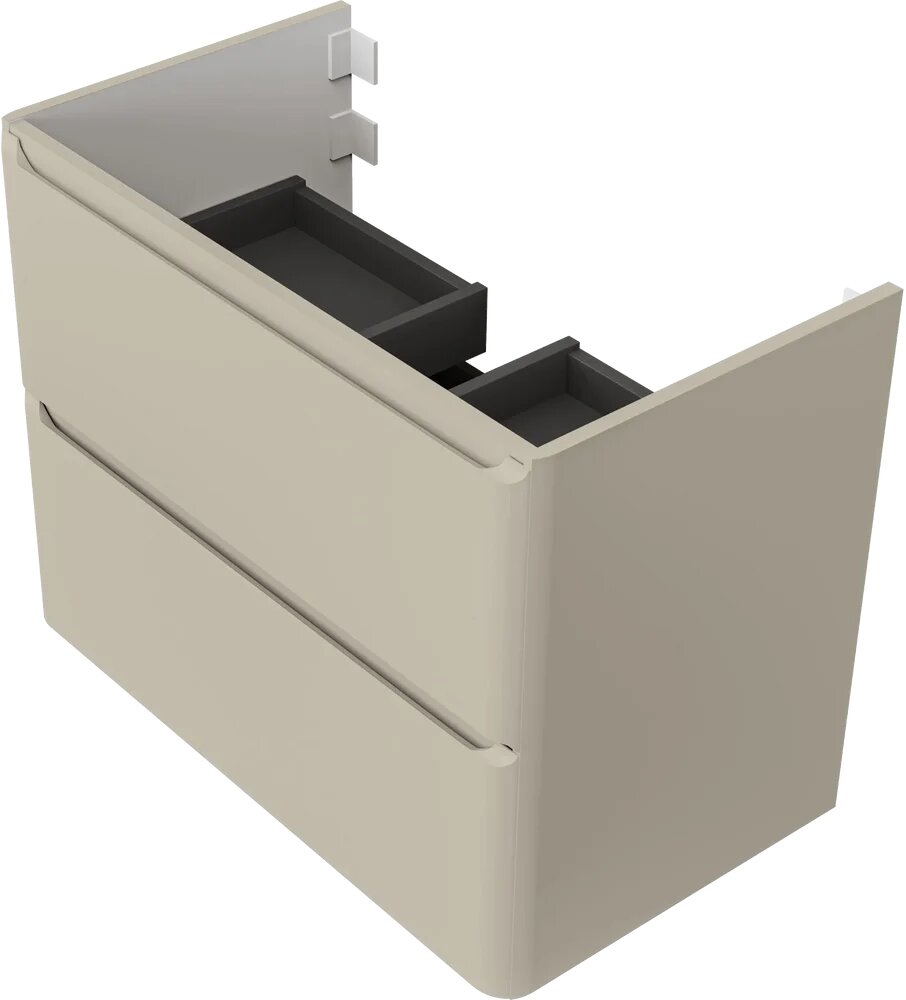 Тумба под раковину без столешницы Raval Welto 2 80 подвесная 2 ящика светло-коричневая