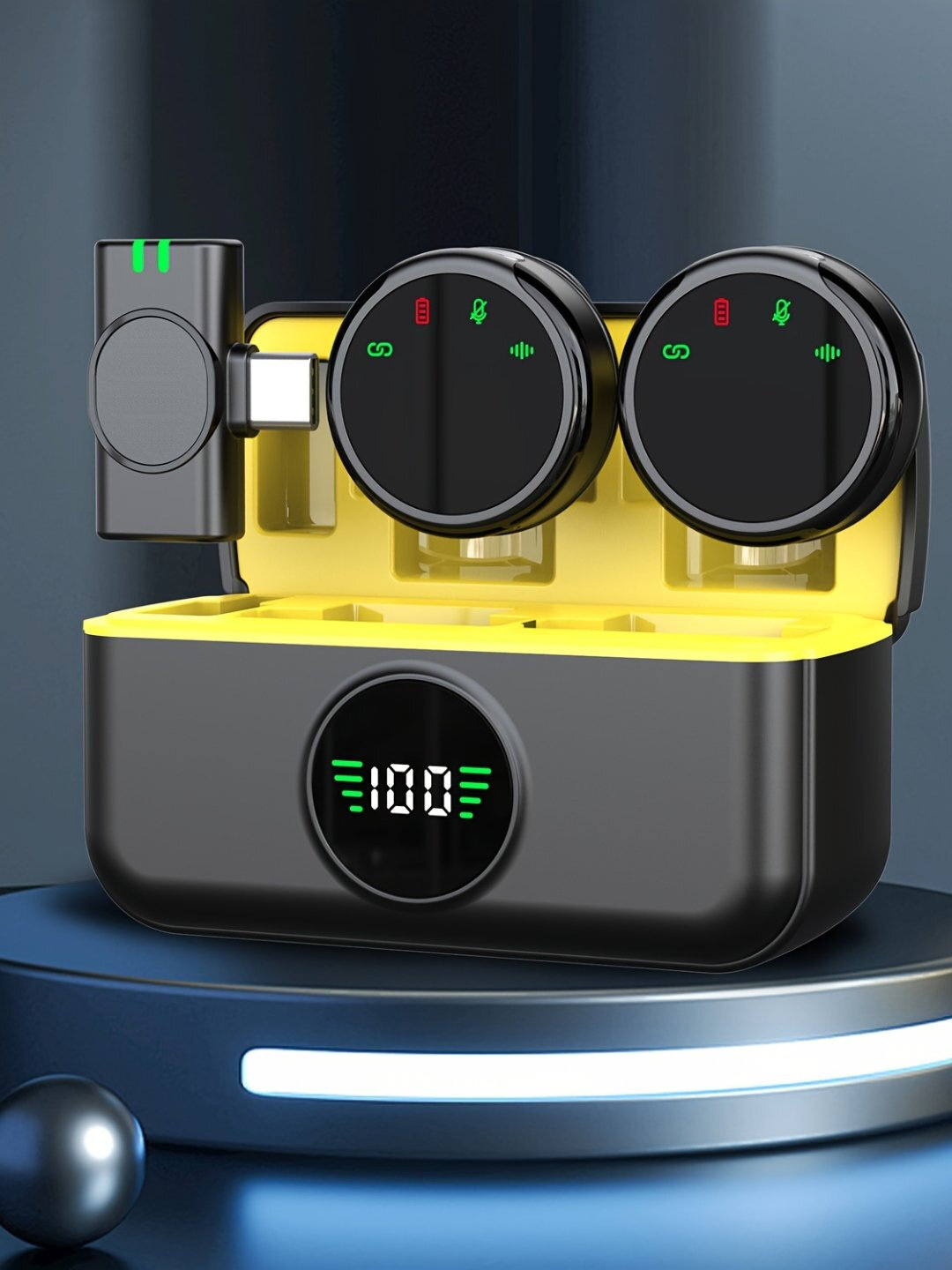 WIFIT беспроводной микрофон 2.4G с зарядным кейсом — магнитный, петличный, для записи видео