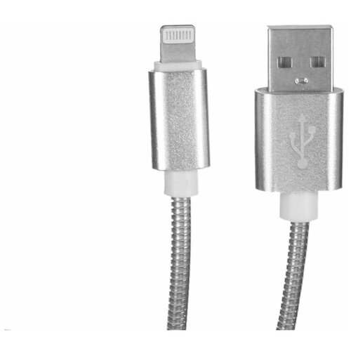 Аксессуар WIIIX USB - Lightning 1m Silver CB520-U8-10S кабель wiiix cbl750 u8 10bu 8 pin lightning светящийся wiiix cbl750 u8 10bu цена за 1 шт