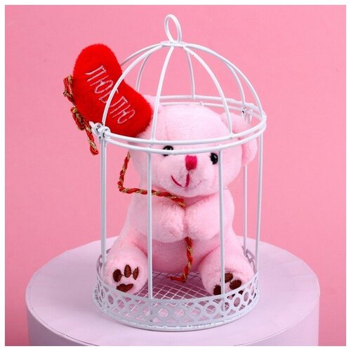 Мягкая игрушка «Влюблённый мишка», 10 см, цвета микс мягкая игрушка милый мишка 10 5 см цвета микс