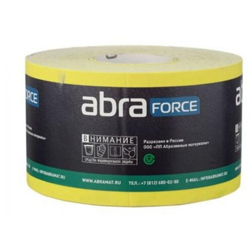 Abraforce Бумага наждачная желтая в рулоне 115мм х 5м P60 ABRAforce 500024546, 5 шт.