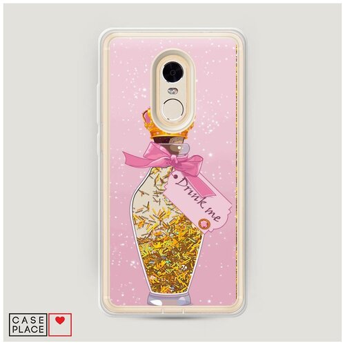 фото Чехол жидкий с блестками xiaomi redmi note 4 волшебный напиток case place