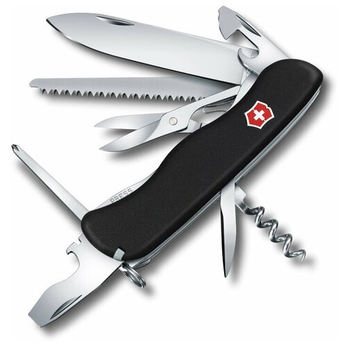 фото Нож перочинный victorinox outrider с фиксатором лезвия, чёрный