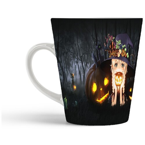 фото Кружка-латте coolpodarok аниме хэллоуин джек тыква свечи