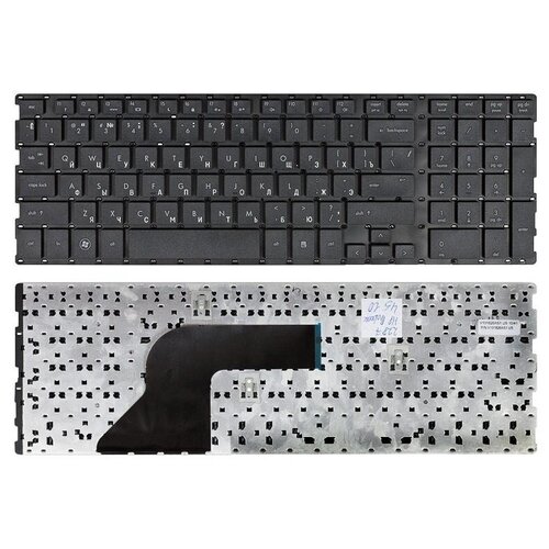 Клавиатура для ноутбука HP 538537-061 черная без рамки плоский ENTER 150000₽