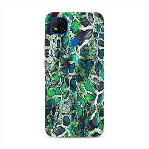 фото Силиконовый чехол "зеленая кожа змеи" на xiaomi redmi 9c / сяоми редми 9c case place
