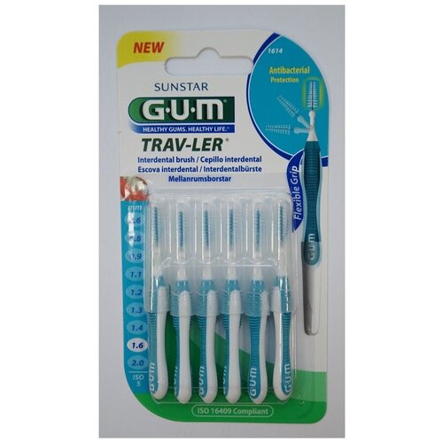 Межзубный ершик GUM Trav-Ler 1.6 mm синий