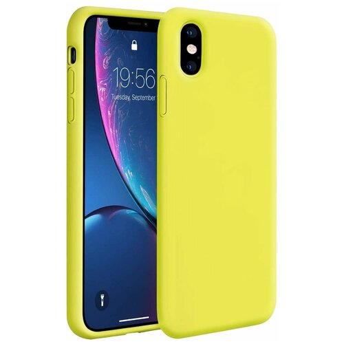 фото Чехол накладка orangestereo mn для apple iphone xs max силикон soft-touch желтый orange stereo