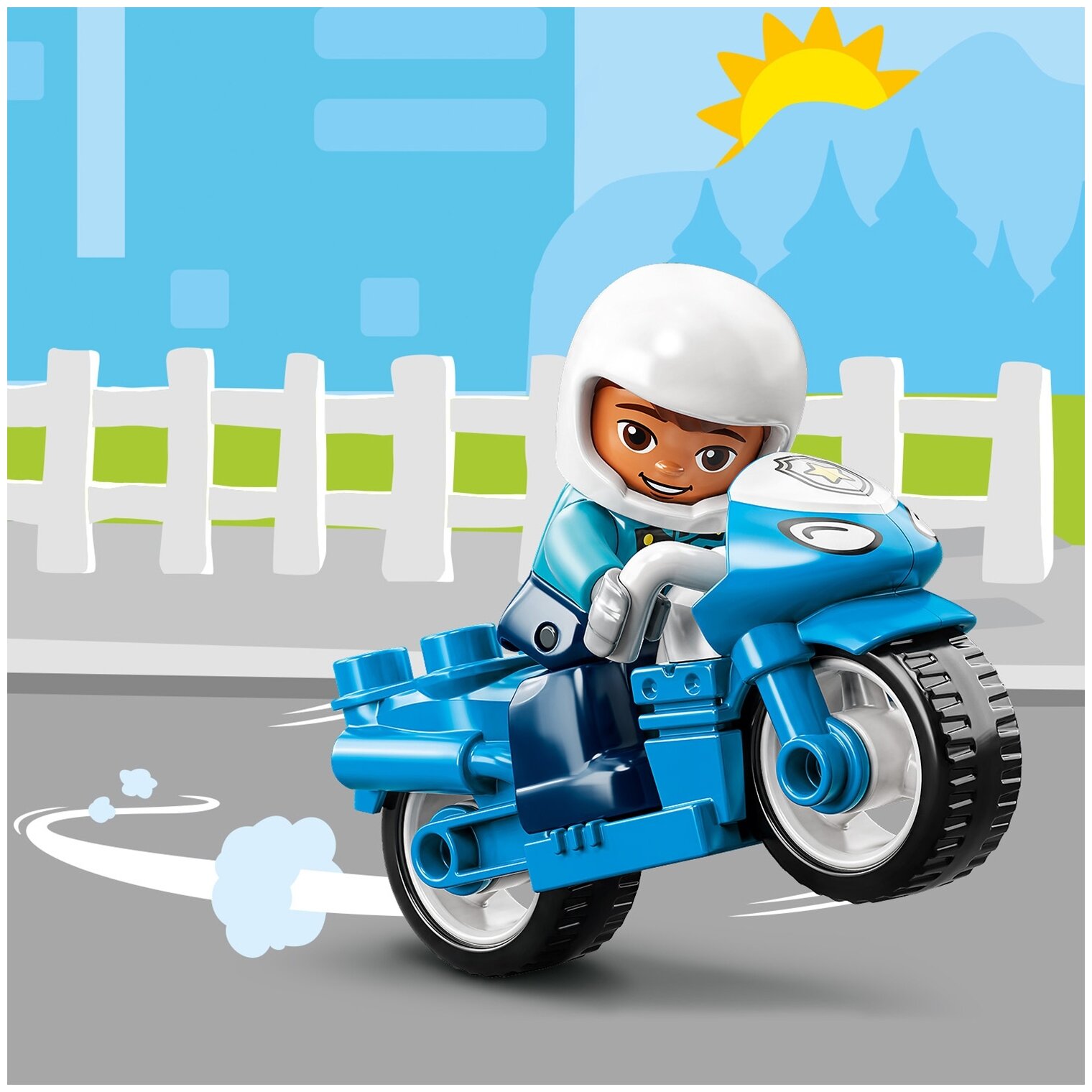 Конструктор LEGO DUPLO 10967 "Полицейский мотоцикл" - фото №5
