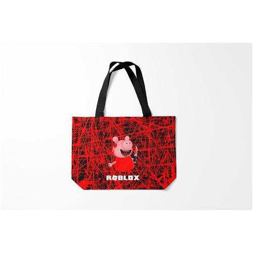 фото Сумка-шоппер / 46х35 см / геймерам / roblox piggy/свинка пигги. burnettie