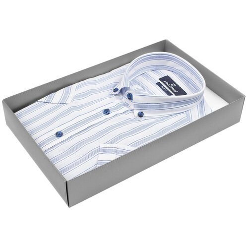 фото Рубашка poggino 7001-14 цвет белый размер 48 ru / m (39-40 cm