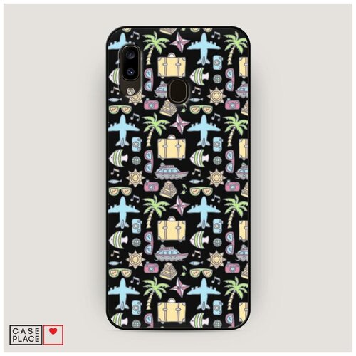 фото Чехол силиконовый матовый samsung galaxy a30 круговорот путешествий 4 case place