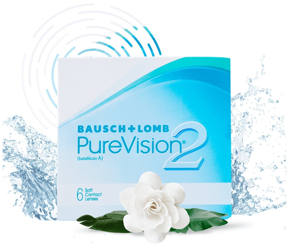 Линзы контактные Bausch&Lomb (Бауш энд Ломб) PureVision 2 мягкие для коррекции зрения (-5.50/8.6) 6 шт. Bausch & Lomb - фото №19