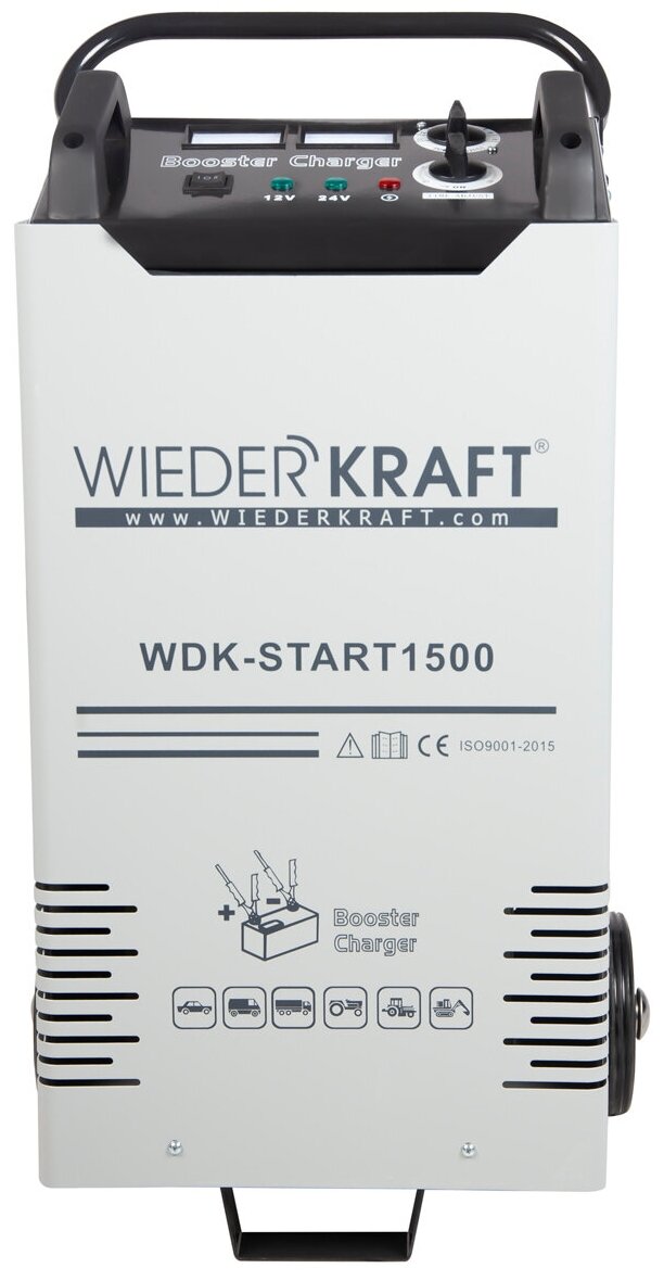 WIEDERKRAFT Пуско-зарядное устройство для запуска/зарядки аккумуляторов 12/24в WDK-Start1500
