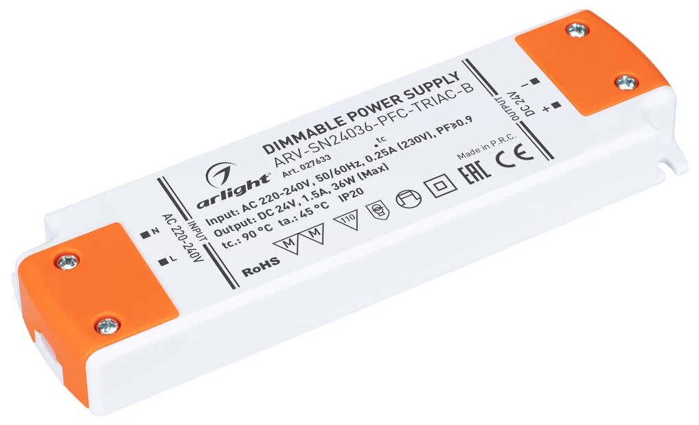 Блок питания Arlight ARV-SN24036-PFC-TRIAC-B 027633