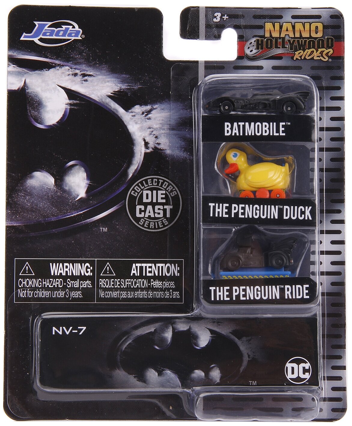 Набор Машинок Hollywood Rides Batman Return 3 1.65" 31656 1989 Batmobile 31657 The Penguin Duck 3165