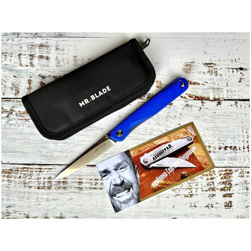 фото Нож складной mr. blade astris, d2 blade, blue handle