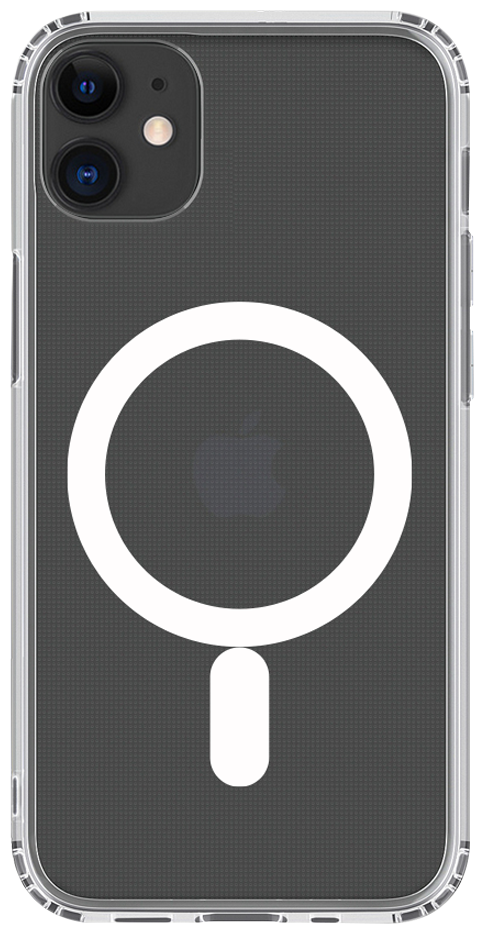 Чехол Gel Pro Magsafe для Apple iPhone 11, прозрачный, картон, Deppa