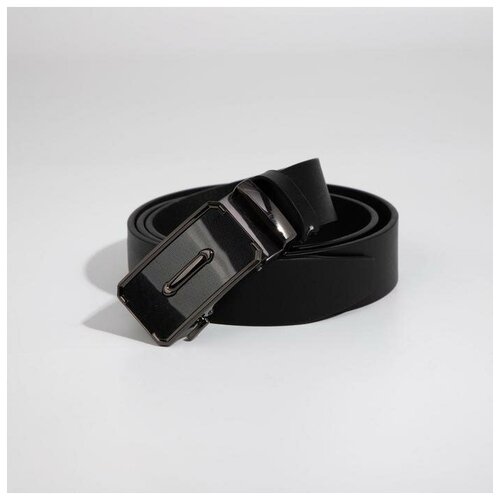 фото Ремень мужской, ширина 3,5 см, винт, пряжка металл, цвет чёрный mikimarket
