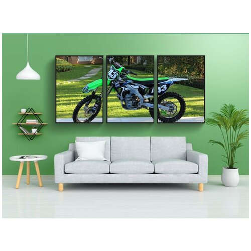 фото Набор модулных постеров для интерьера "кавасаки, kx250f, kx450f" 60x90 см. в тубусе, без рамки lotsprints