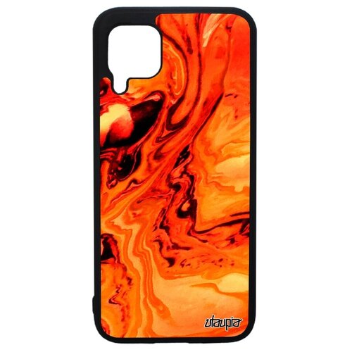 фото Яркий чехол на смартфон // huawei p40 lite // "волны" стиль живопись, utaupia, оранжевый