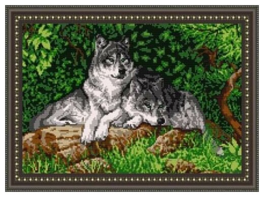 Схема для вышивания бисером Схема для вышивания бисером "Волки"