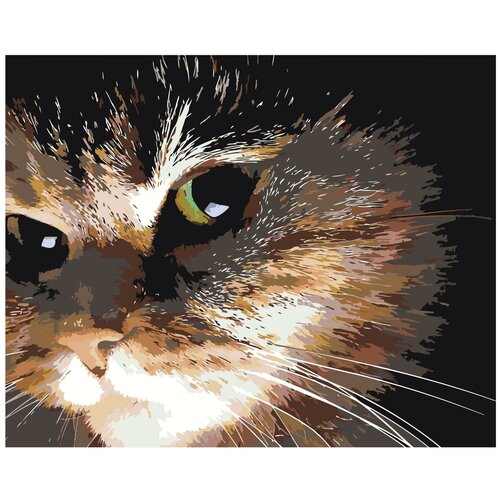 Картина по номерам, Живопись по номерам, 48 x 60, ARTH-AH108, кот, животное, рыжий