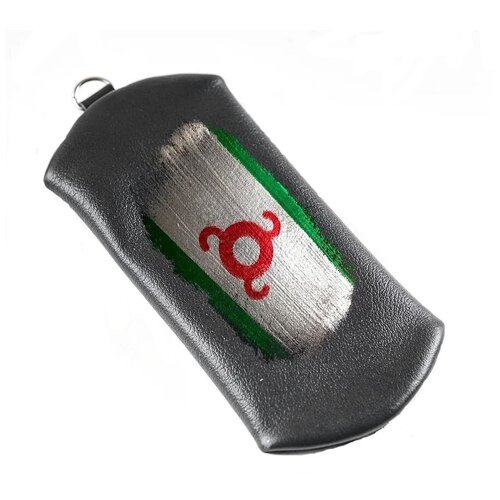 Карманная ключница Russian.Handmade из натуральной кожи с принтом Республика Ингушетия / символика №1